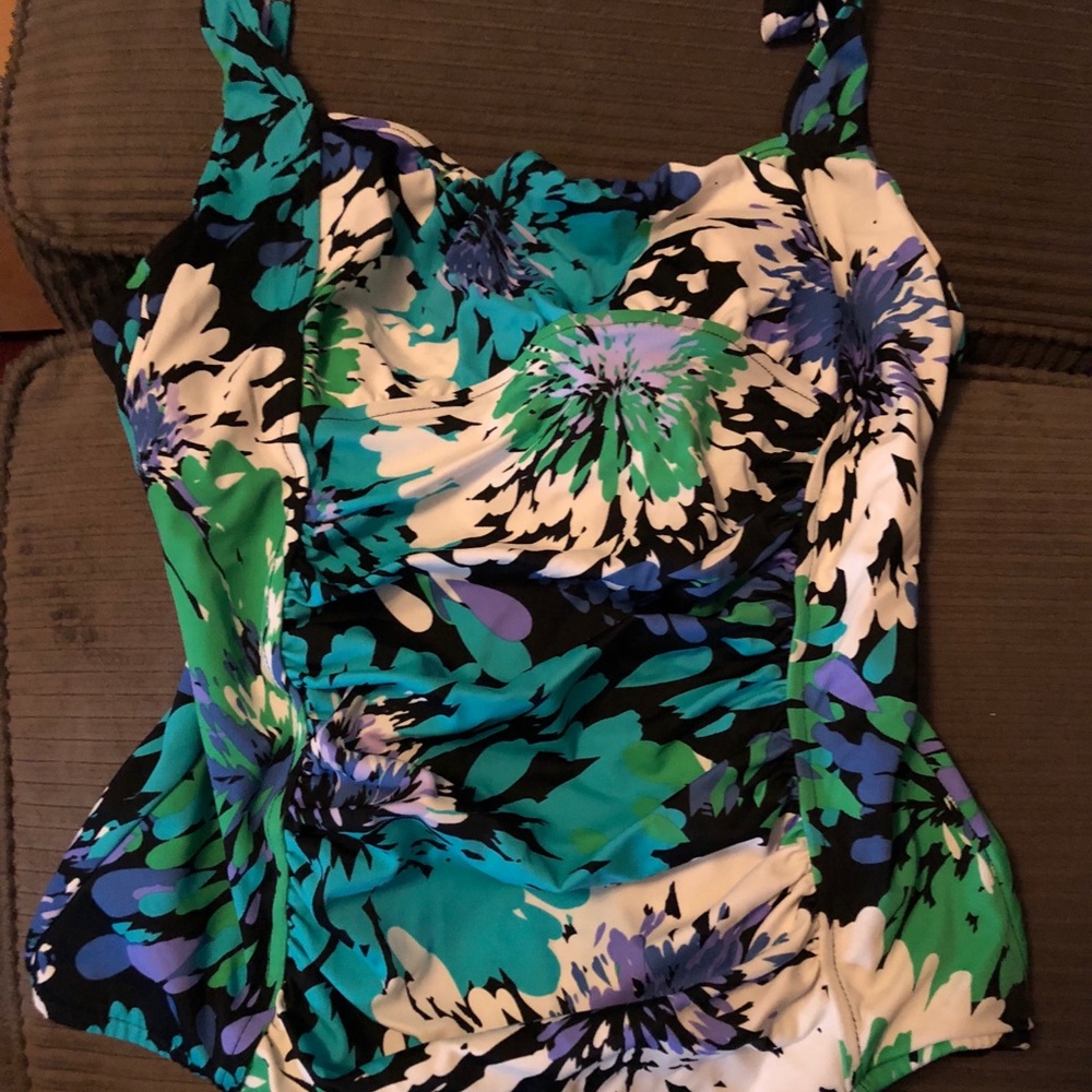 One piece flower bathing suit-NEVER WORN